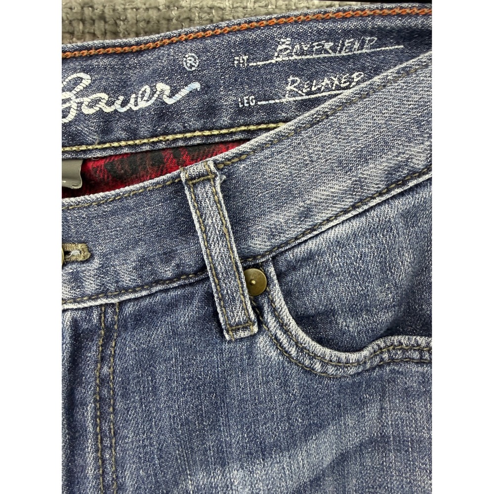 Eddie Bauer Flannel Lined Jeans Women 6 Blue Excellent Boyfriend Relaxed Leg - Picture 5 of 12